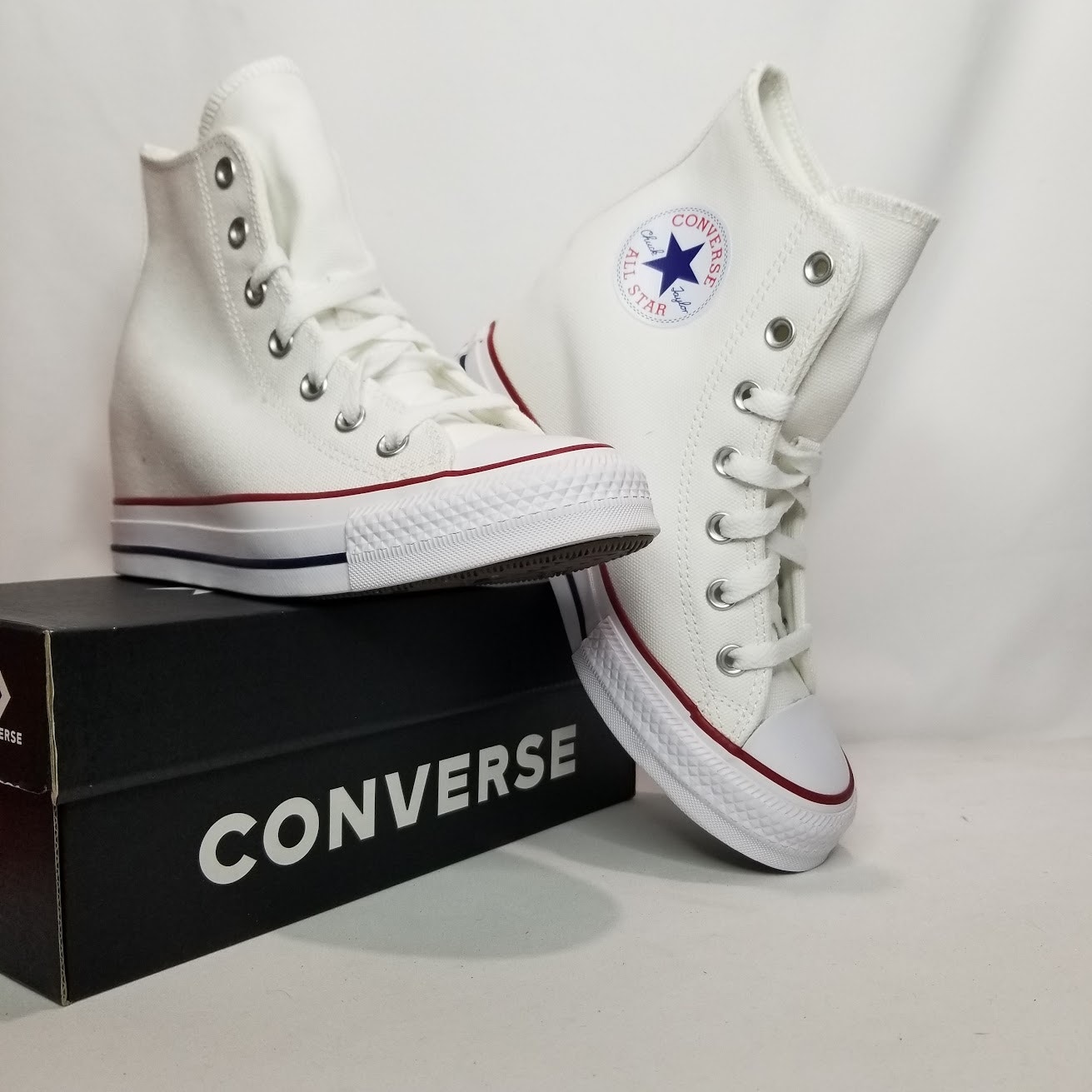 Converse Women's Wedge Hi Tops Size 7 White A11908C NWT