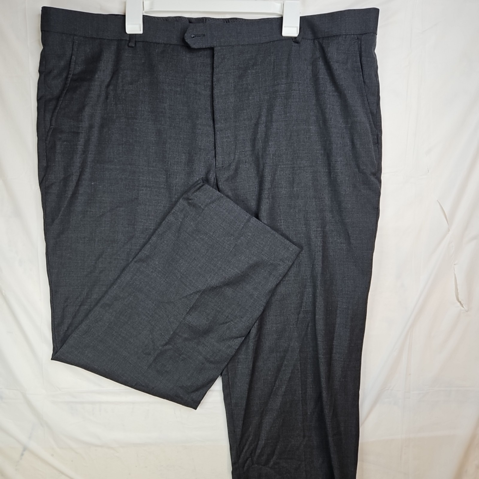 Stafford Travel Classic Fit Pleated Pants 44x30 Mid Grey Year-Round Tailored
