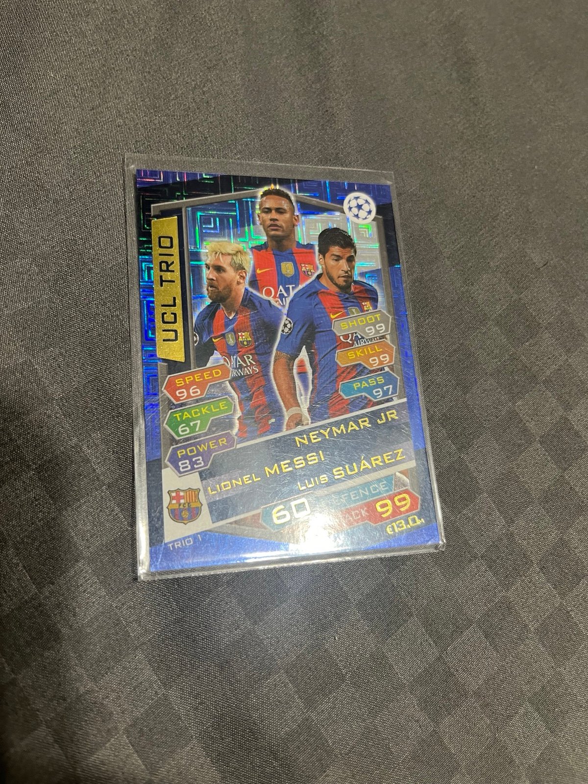 Messi Neymar and Suarez card