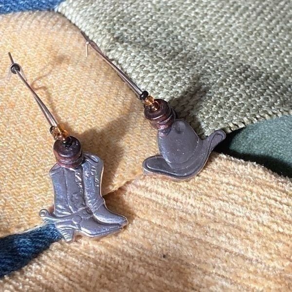 Cowboy/Cowgirl Earrings Boots Cowboy Hat