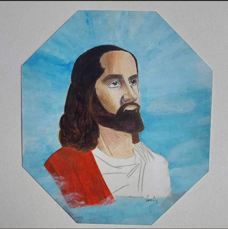 Hand Painted Jesus Portrait