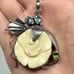 Vintage Indonesia 925 Silver Pendant with Carved Flower