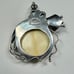 Vintage Indonesia 925 Silver Pendant with Carved Flower