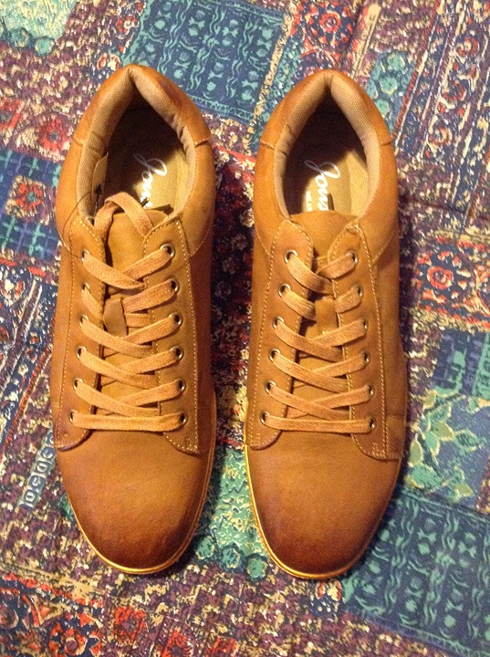 Jousen of Milan Men's Tan Leather Sneakers - 11.5 - New in Box