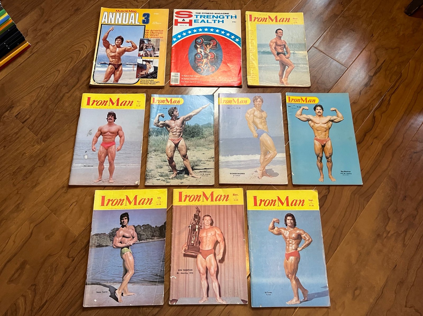Vintage Iron Man Muscle & Fitness Bodybuilding Magazines