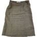 Vintage Max Mara Gold & Black Woven Linen Cotton Blend Skirt Womens Size 8