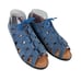 BeautiFeel Edyta Blue Suede Leather Lace Up Peep Toe Wedge Sandals Size 38 7.5
