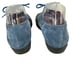BeautiFeel Edyta Blue Suede Leather Lace Up Peep Toe Wedge Sandals Size 38 7.5