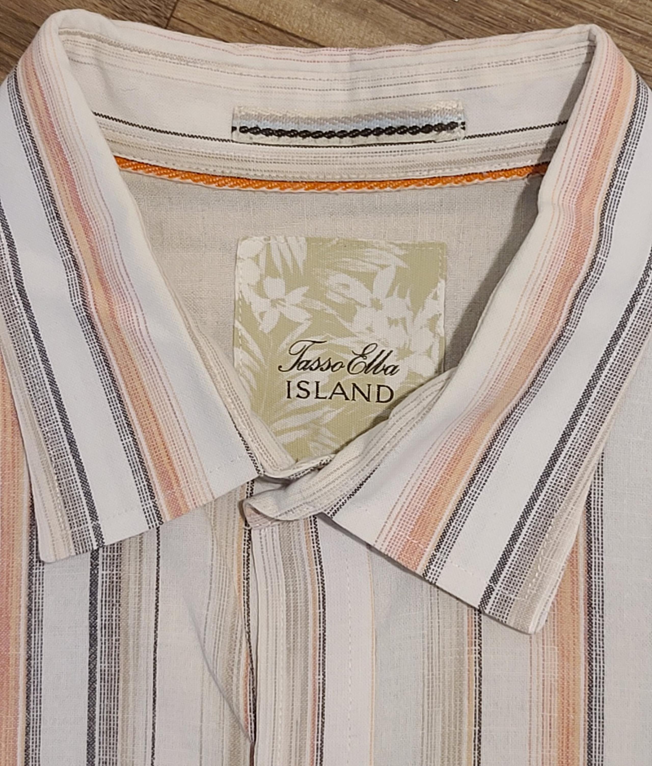 Tasso Elba Island mens button front shirt size XXL