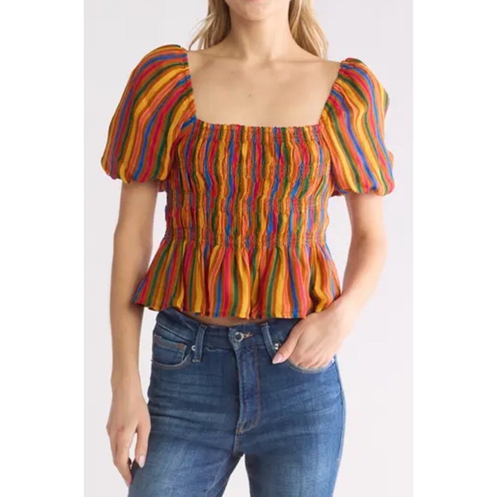 MOTHER The Hey Now Stripe Top Size Small NWT