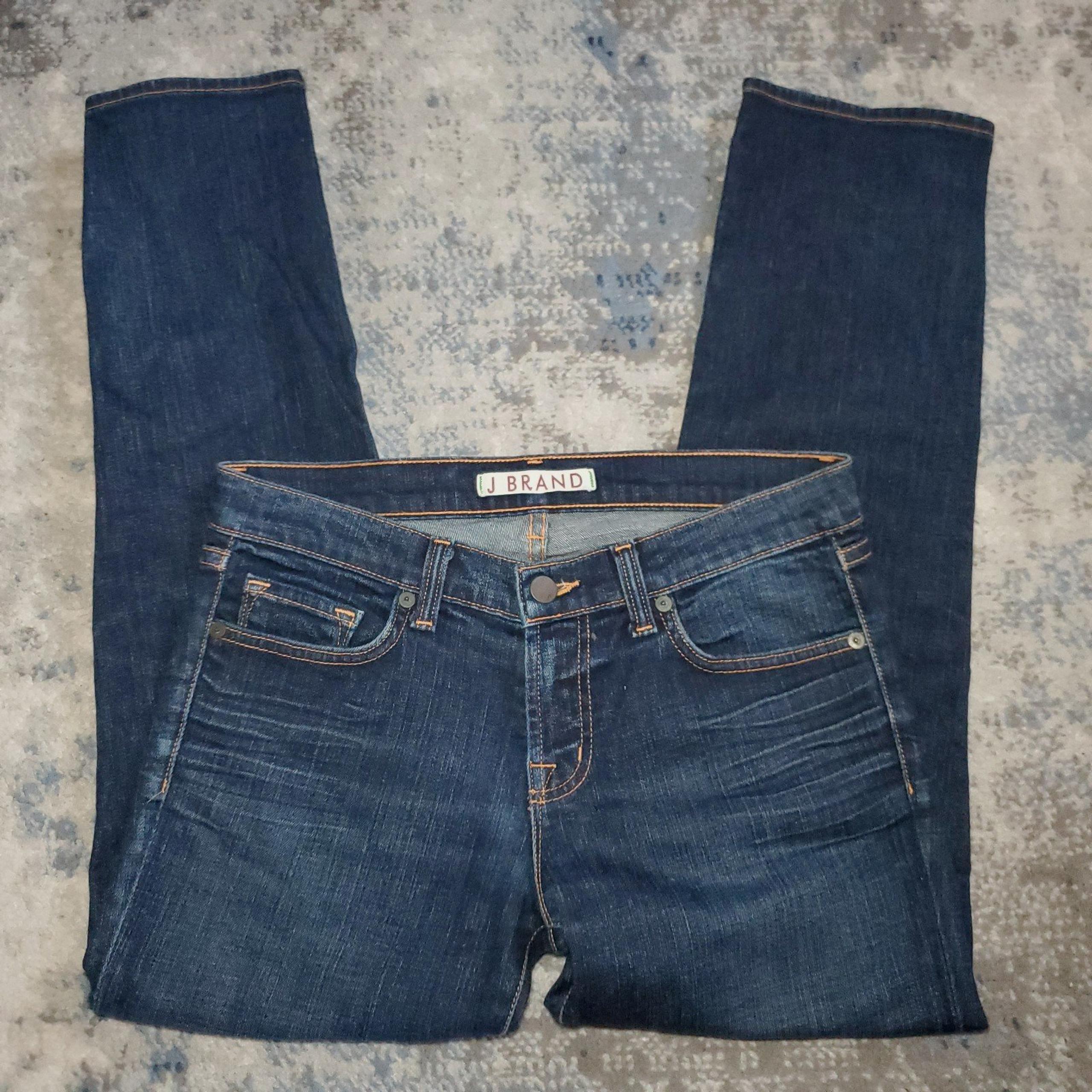J Brand Blue Denim Cropped Ankle Jeans Size 27