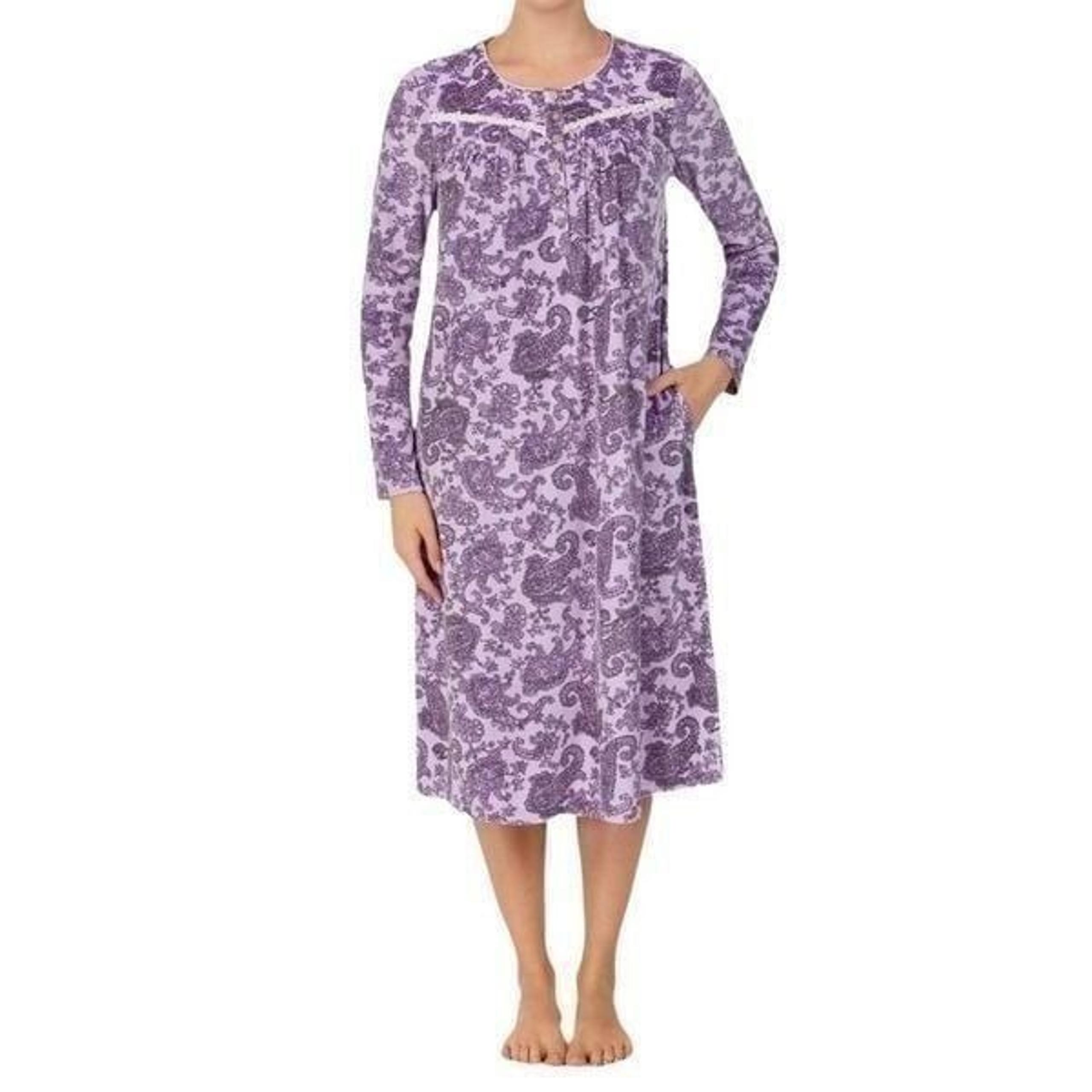 Secret treasures, women’s long sleeve, scoop, neck pajama night gown/shirt, size