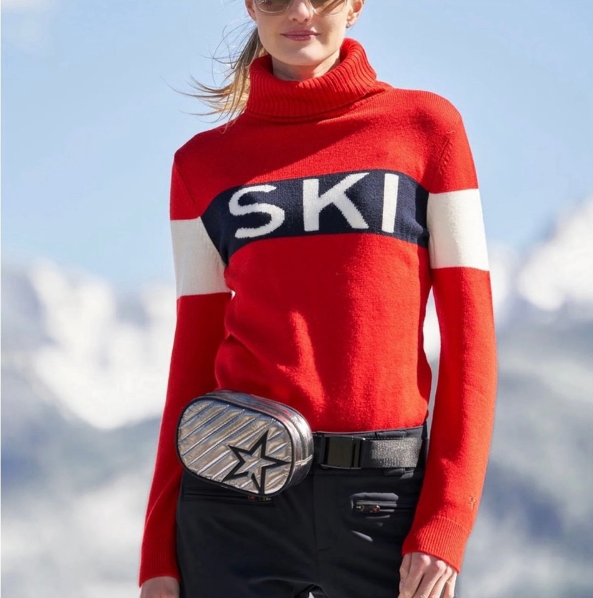 NWT Perfect moment merino wool turtleneck ski sweater