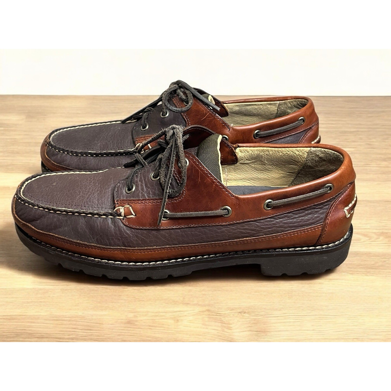 L.L. Bean Oxford Brown Allagash Bison Handsewn Shoes Mens Size 13