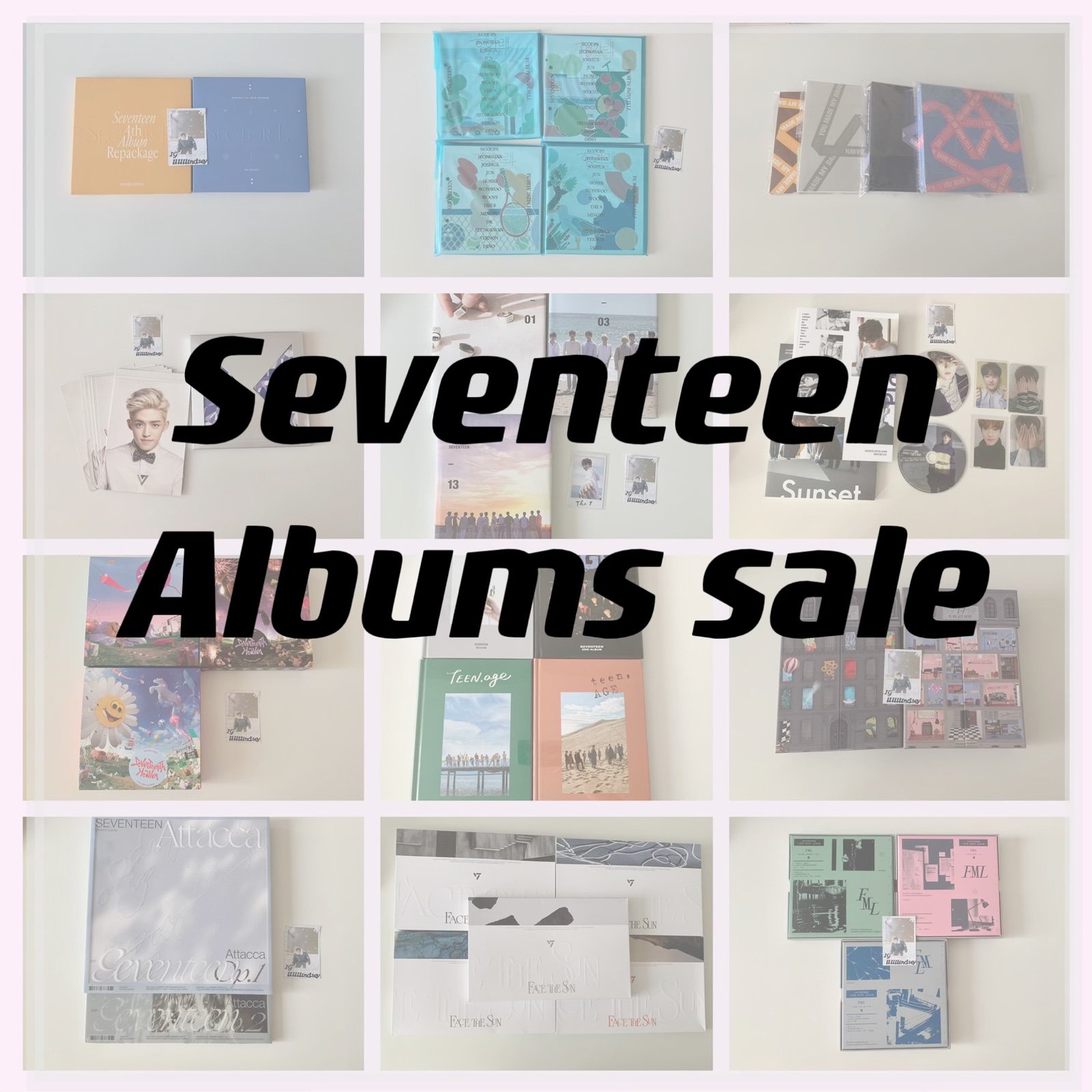 Seventeen albums mini4 mini7 mini9 mini10 mini11 BSS 17 is right here