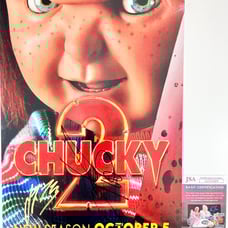 Jennifer Tilly & Liv Morgan Signed Chucky 2 11x17 TV Poster Autograph JSA COA