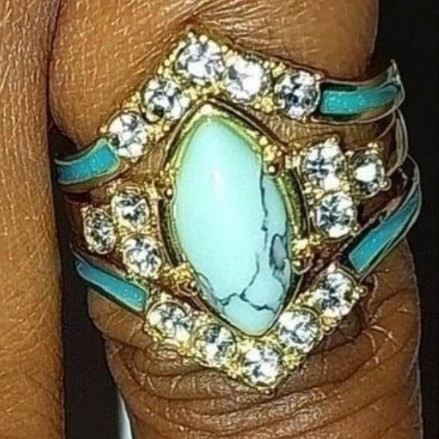 Absolutely gorgeous 3pc vintage ring set sz.7