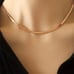 18K Pink Rose Gold Womens Flat Snake Herringbone Chain Necklace 16 18 Jewelry