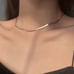 18K Pink Rose Gold Womens Flat Snake Herringbone Chain Necklace 16 18 Jewelry