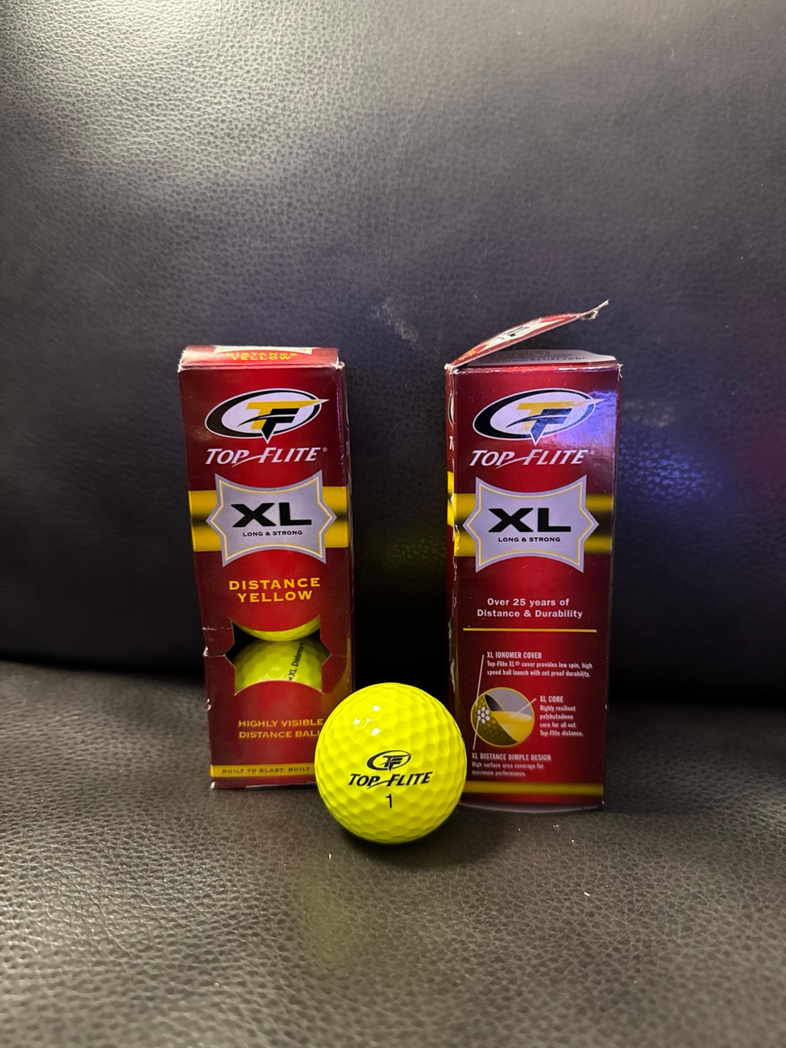 white top flite xl golf balls distance yellow