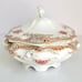 Antique T&R Boote Covered Vegetable Dish Rosebud Semi Porcelain Cottagecore