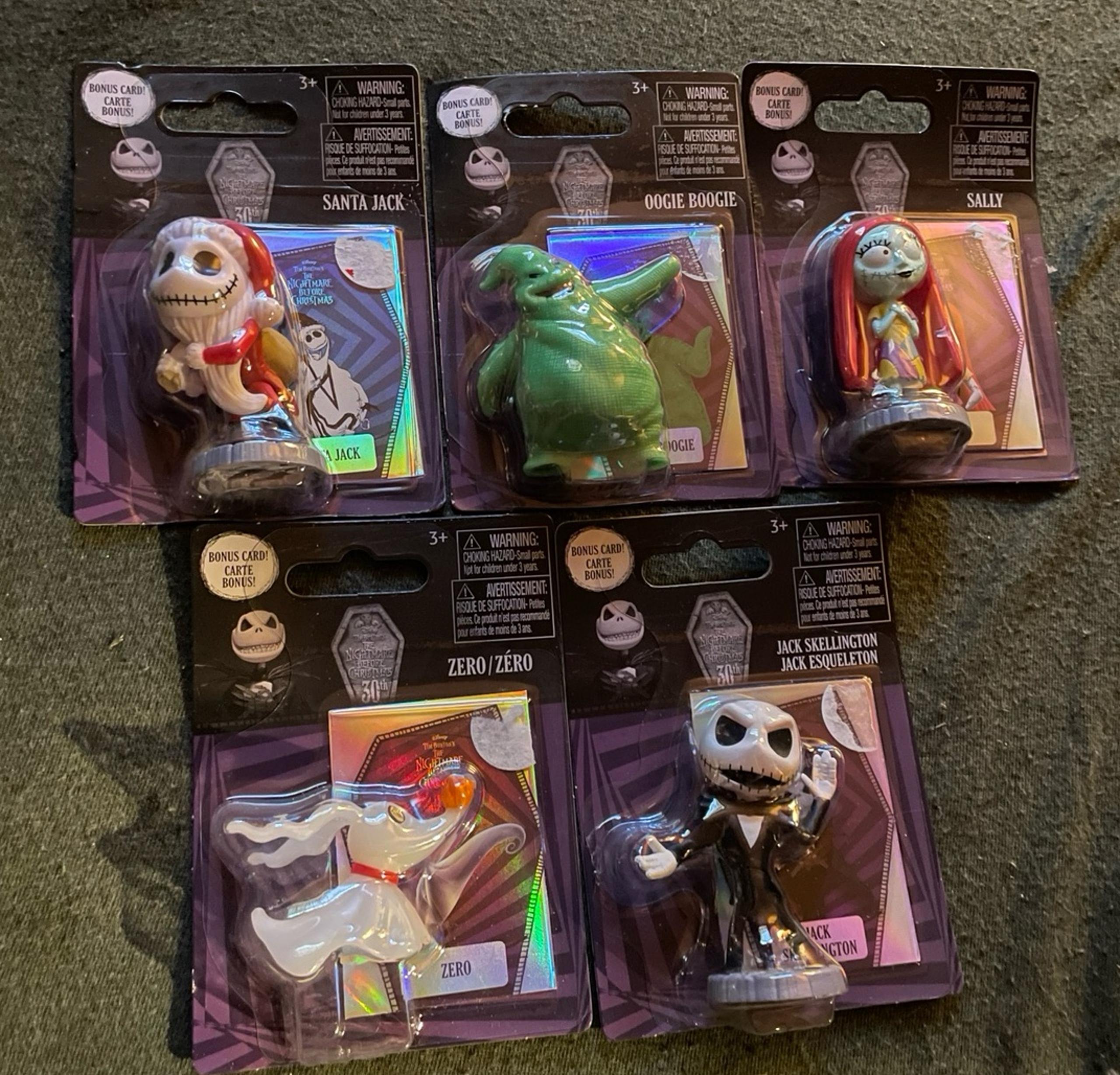 Disney THE NIGHTMARE BEFORE CHRISTMAS Complete Set of 5 Mini Figures