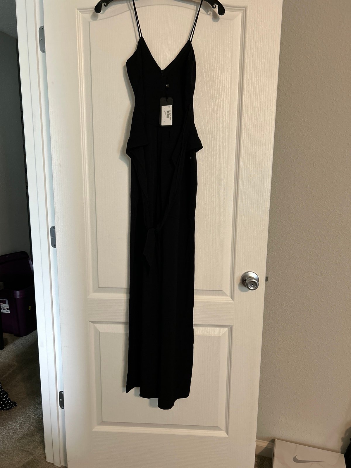 New Armani Exchange Black Jumpsuit Sz 0.