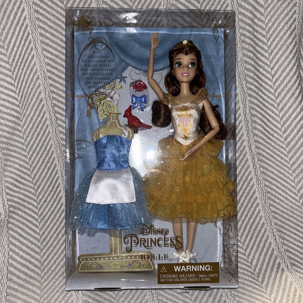 Disney Store Princess Belle Ballet Doll Belle Beauty & The Beast New