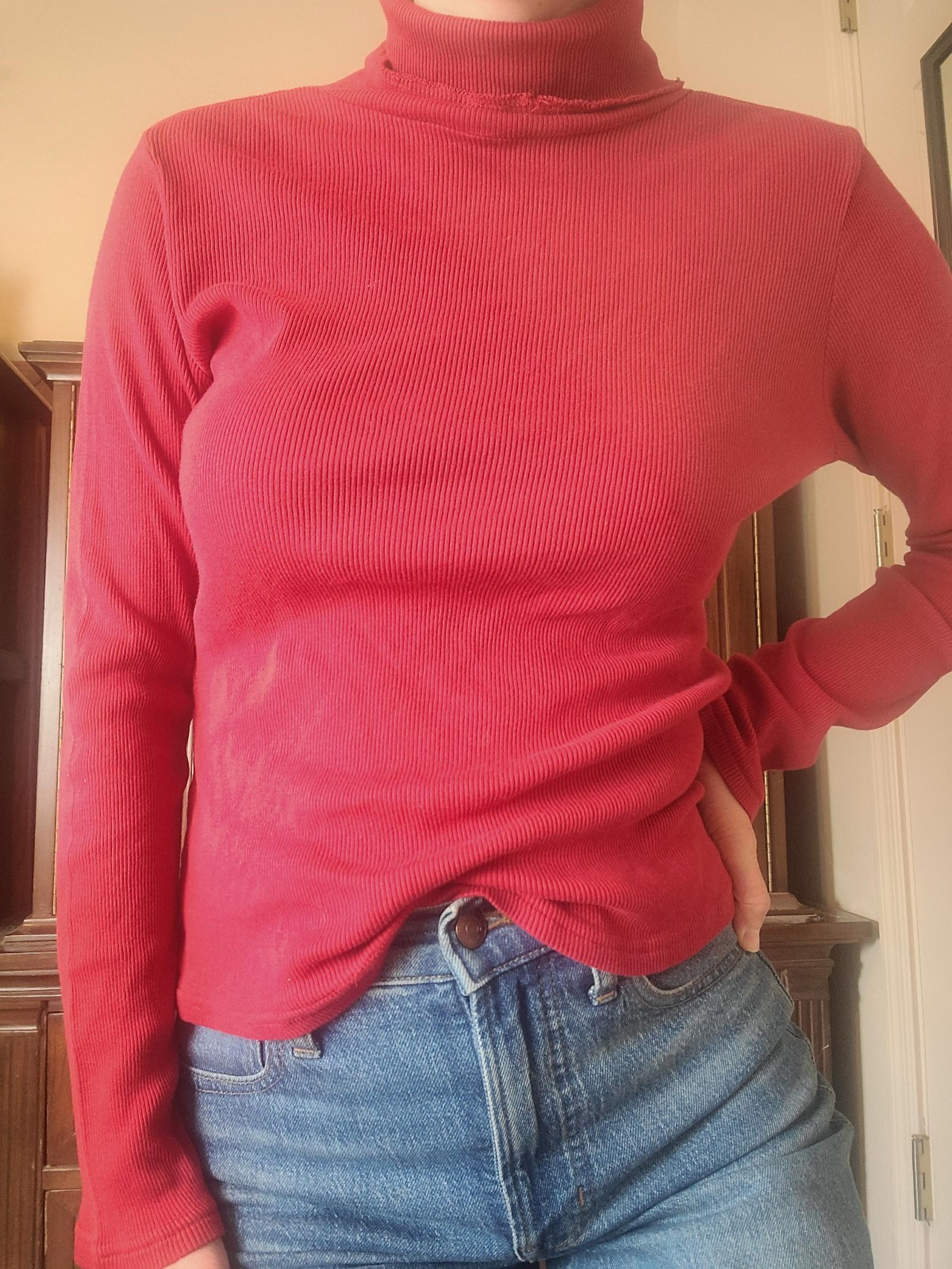 Banana Republic Womens Red Long Sleeve Turtleneck Size Small
