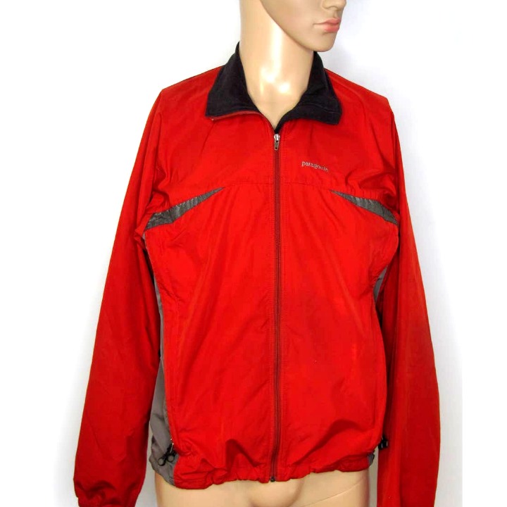 Mens Patagonia Jacket Coat Rain Windbreaker Zip Up Large Side Pockets Size ?