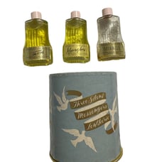 Vintage Three Silent Messengers Cologne/Perfume Set Lentheric Bouquet Miricle