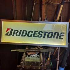 Bridgestone sign ....it does light up also..