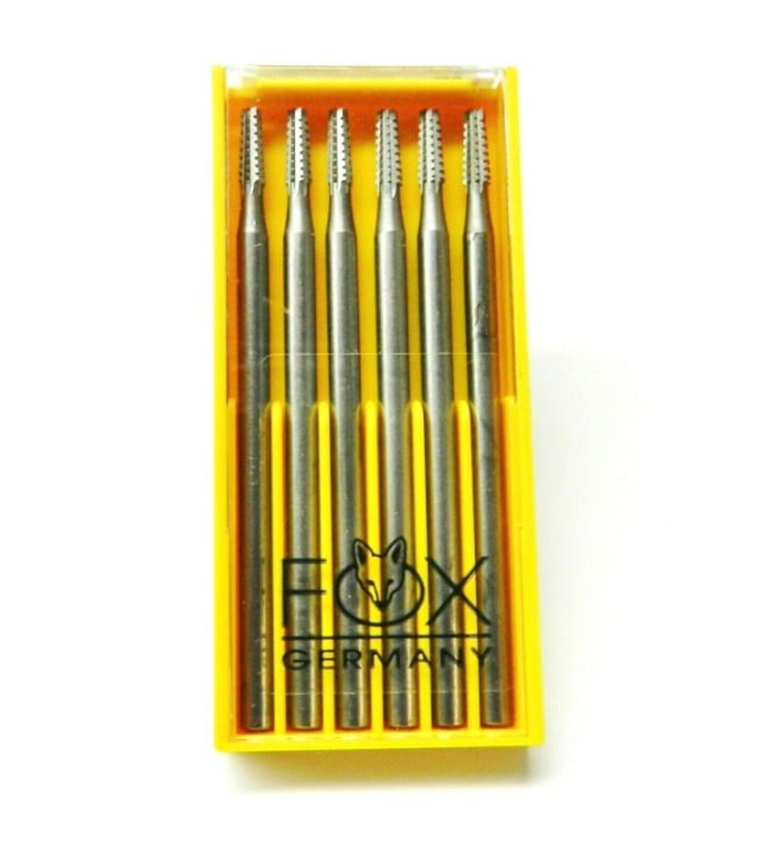 Fox Germany Cone Cylinder Square Cross Cut Burs Fig 21 Size 007 Pack of 6