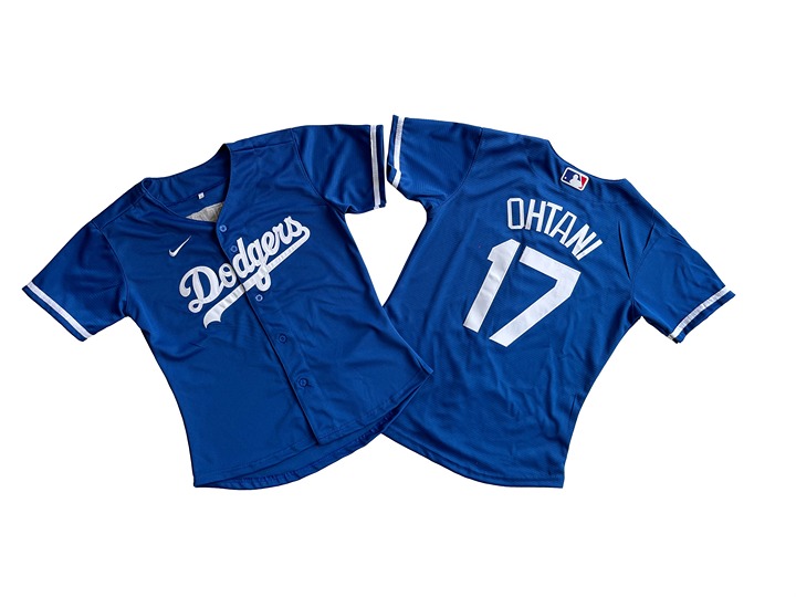 Women's Los Angeles Dodgers #17 Blue Shohei Ohtani Home Cool Base Jersey Size:M