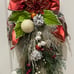 Christmas Swag Wreath(Xmas Balls/Poinsettia/Holly Berries,/Pinecone/Ribbons)