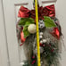 Christmas Swag Wreath(Xmas Balls/Poinsettia/Holly Berries,/Pinecone/Ribbons)