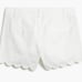 J. Crew White Scalloped Edge Chino Short Size 6 Linen Blend