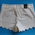 J. Crew White Scalloped Edge Chino Short Size 6 Linen Blend