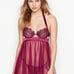Victoria’s Secret Eyelash Lace Babydoll w/ matching Thong - Red - 34D - NWOT