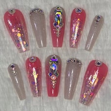 Bubblegum Marble Press On Nails