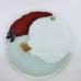 Peggy Karr Crescent Moon Santa Christmas Plate 14 Fused Glass Lg Signed Retired