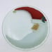 Peggy Karr Crescent Moon Santa Christmas Plate 14 Fused Glass Lg Signed Retired