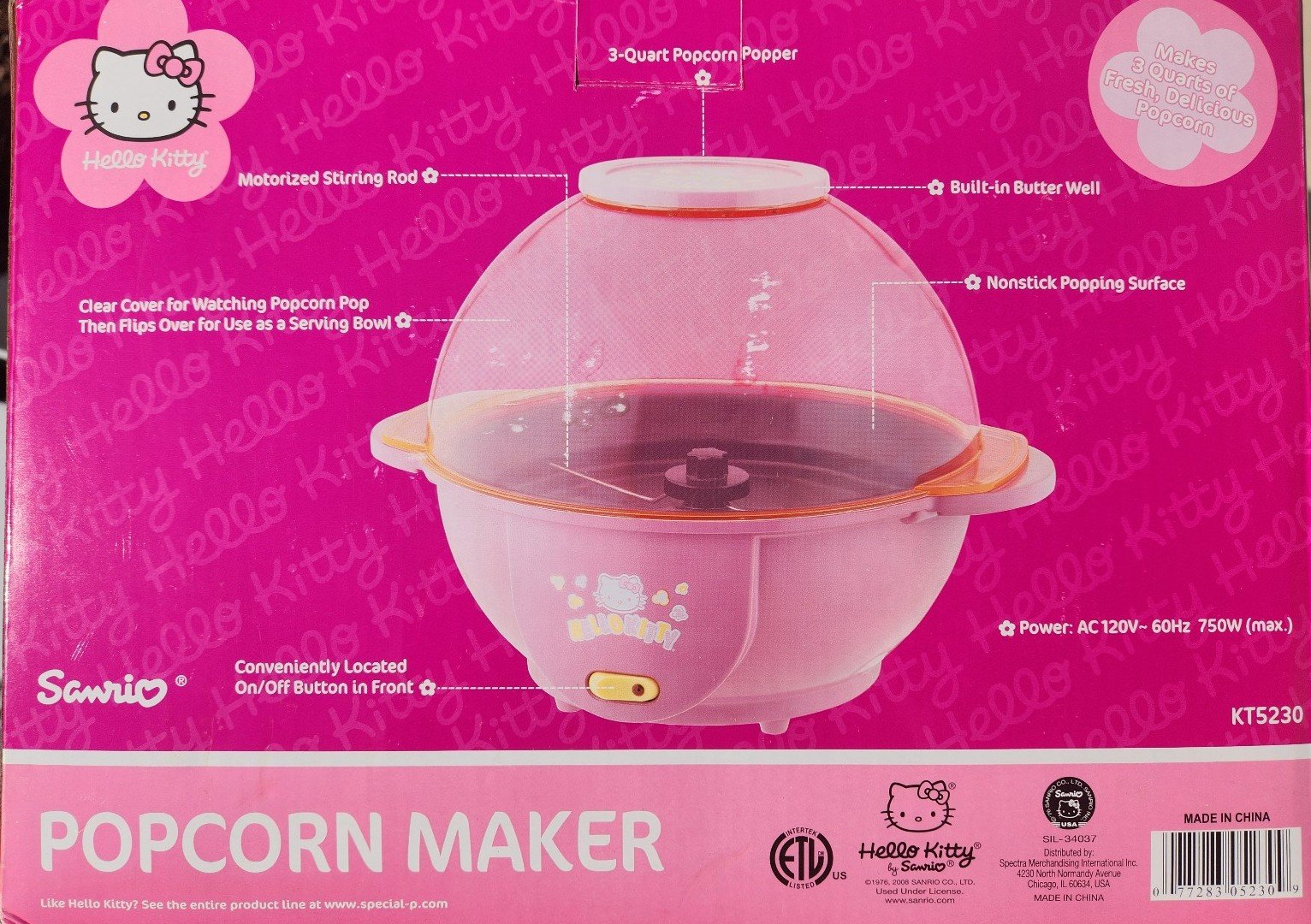 Hello Kitty popcorn maker