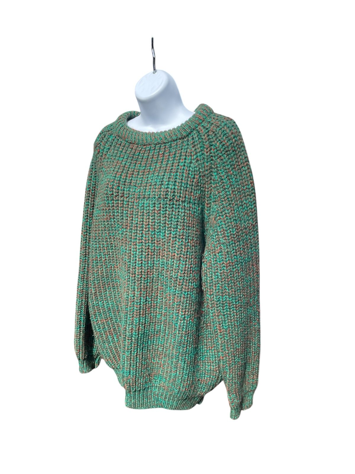 Vintage Pure Lambswool Sweater The Cornish Woolen Company, Green XL