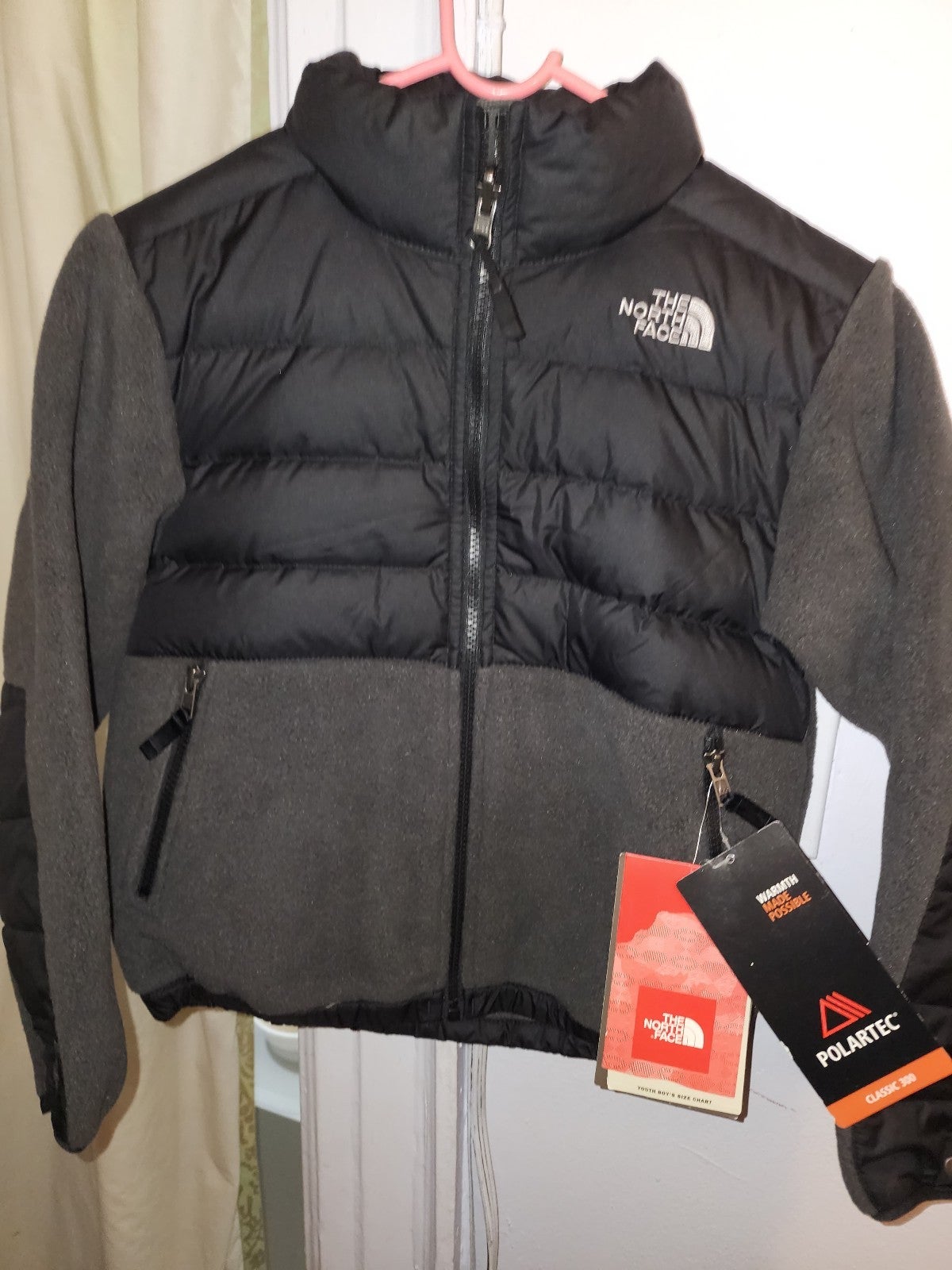 North Face Denali Down 550 Polartec Jacket Boys Size S 7/8