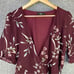 Lulu's Wild Winds Burgundy Floral Print High-Low Wrap Dress Floral Maxi Dress