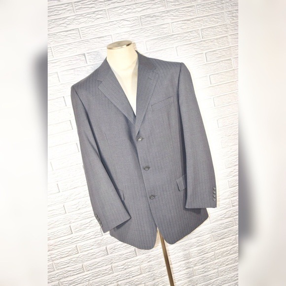 Caravelli Grey Pinstriped Suit Jacket