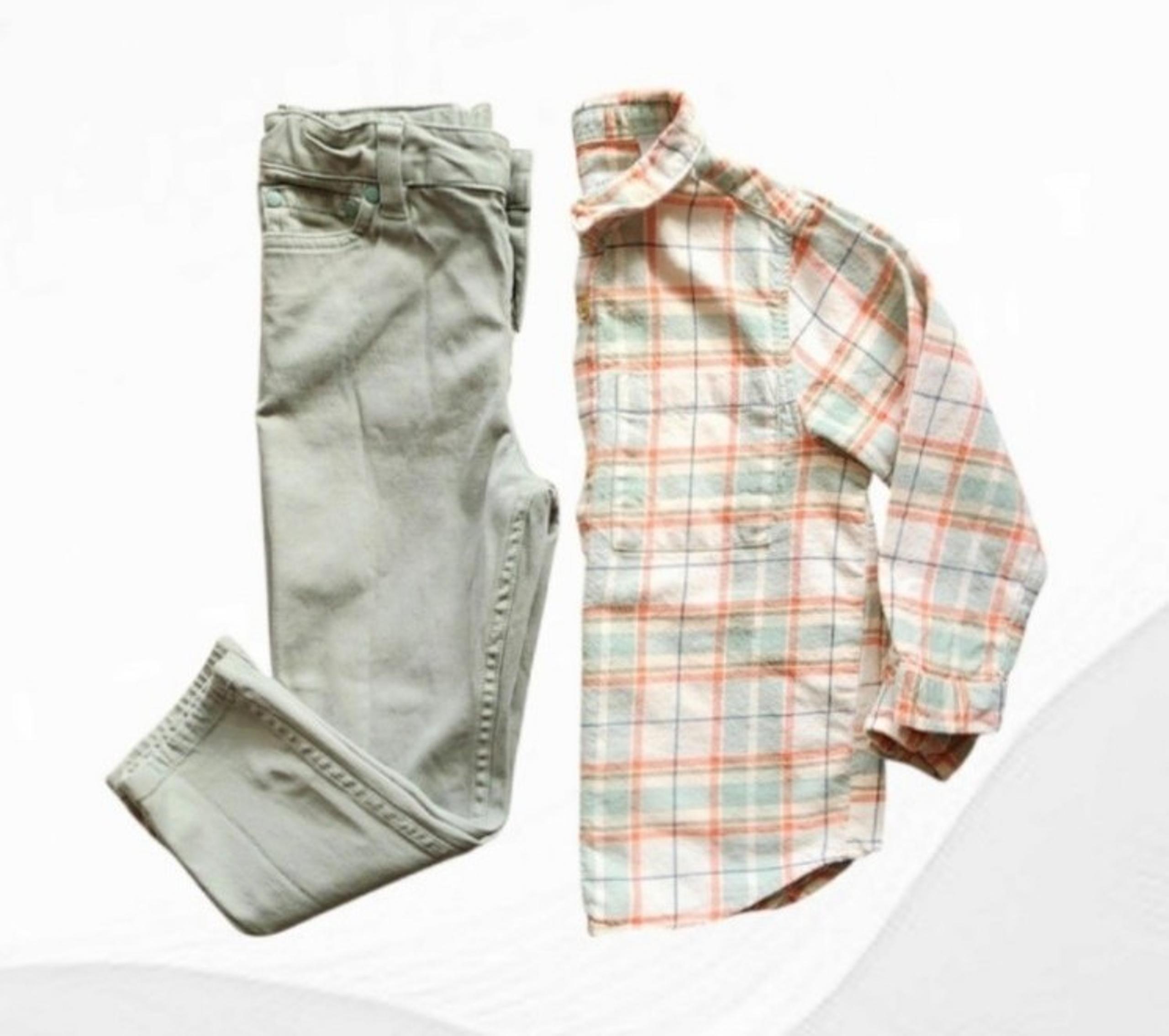 ZARA, Toddler Pant and Plaid Shirt Size 4T - vineyard vines
