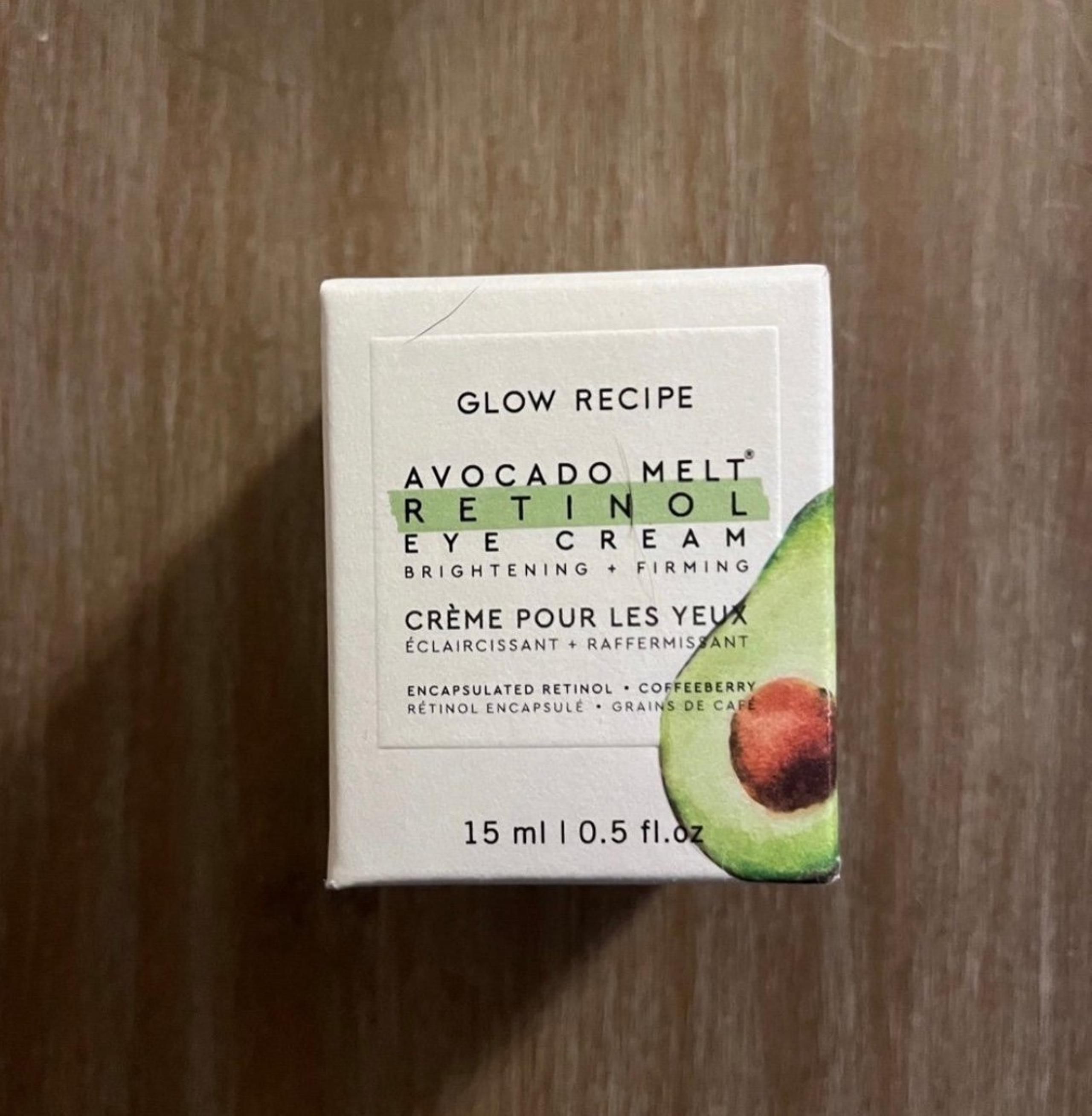 glow recipe avocado melt retinol eye cream