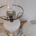 Milk Glass Hobnail Hurricane Lamp